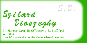 szilard dioszeghy business card